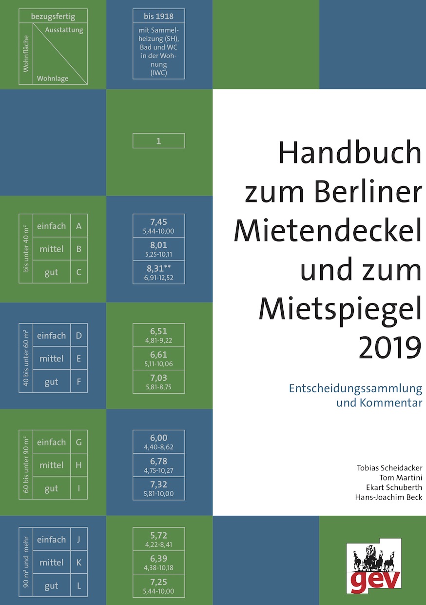 Handbuch zum Berliner Mietendeckel und zum Mietspiegel 2019